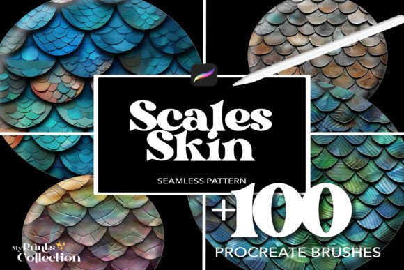 100 Procreate Skin Scales Brushes for Hyper-Realistic Art