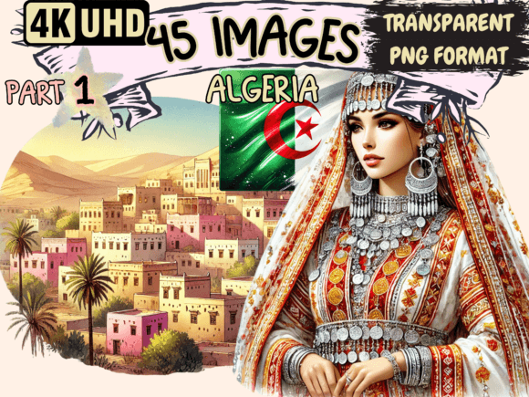 Algeria Clipart P1: Elevate Your Designs with Authentic North African Art