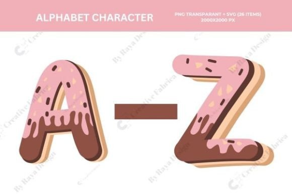 Alphabet Character: Elevating Your Designs with Donut s Letters Font