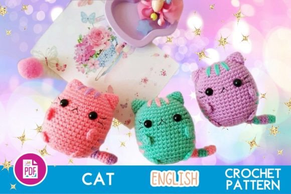 Crochet Cats Toy Pattern PDF Amigurumi