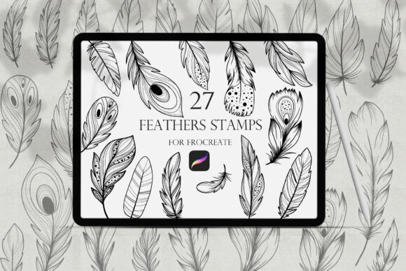 Elegant Feathers Procreate Stamps: Elevate Your Digital Art Without the Learning Curve