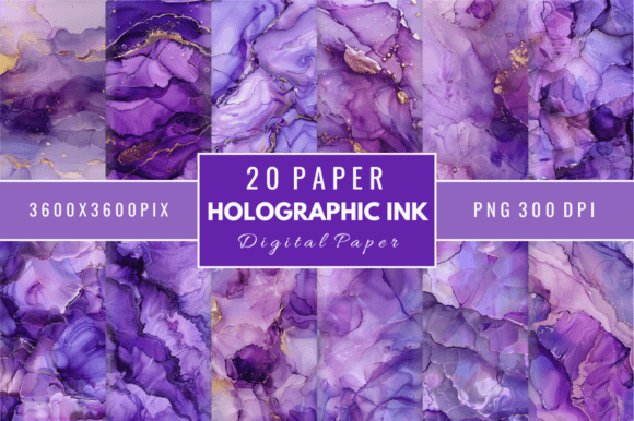 Holographic Ink Digital Paper Bundle: The Ultimate Resource for Modern Creatives