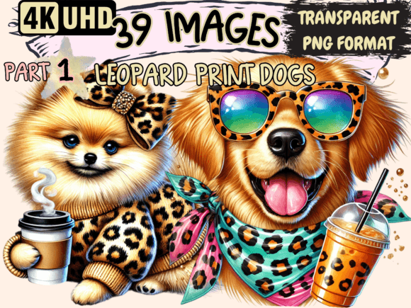 Leopard Print Dogs Clipart P1: A Comprehensive Guide to Stylish Digital Assets