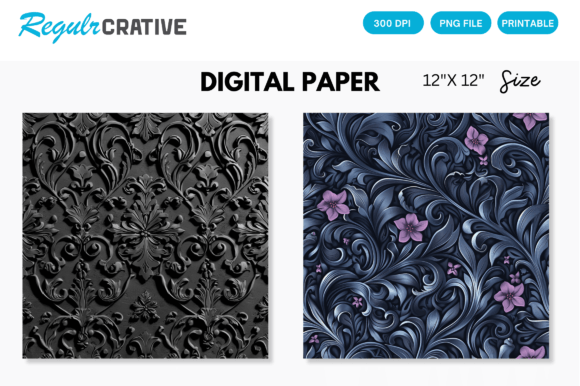 Seamless Gothic Spring Digital Pattern: Elevating Your Creative Projects