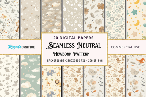 Seamless Neutral Newborn Pattern Bundle Evaluation