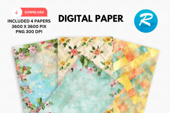 Spring Fling Digital Paper Backgrounds: Elevate Your Creative Projects
