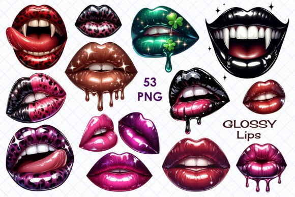 Unlocking Creative Potential with Glossy Lips PNG Clipart Sublimations