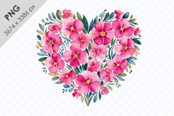 Watercolor Floral Heart Clipart - PNG: A Practical Design Asset Review